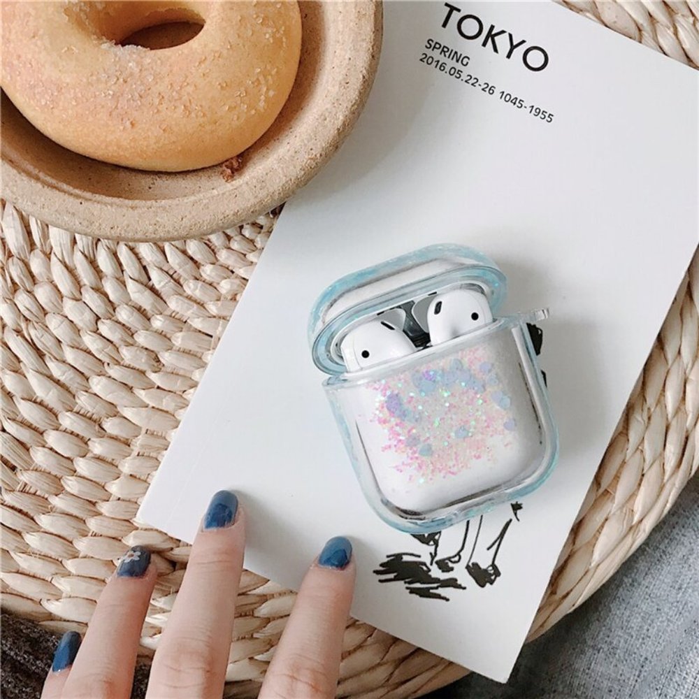 Glitter Liquid Quick Sand Airpods 1 2 Pro case - Picture 7 of 13
